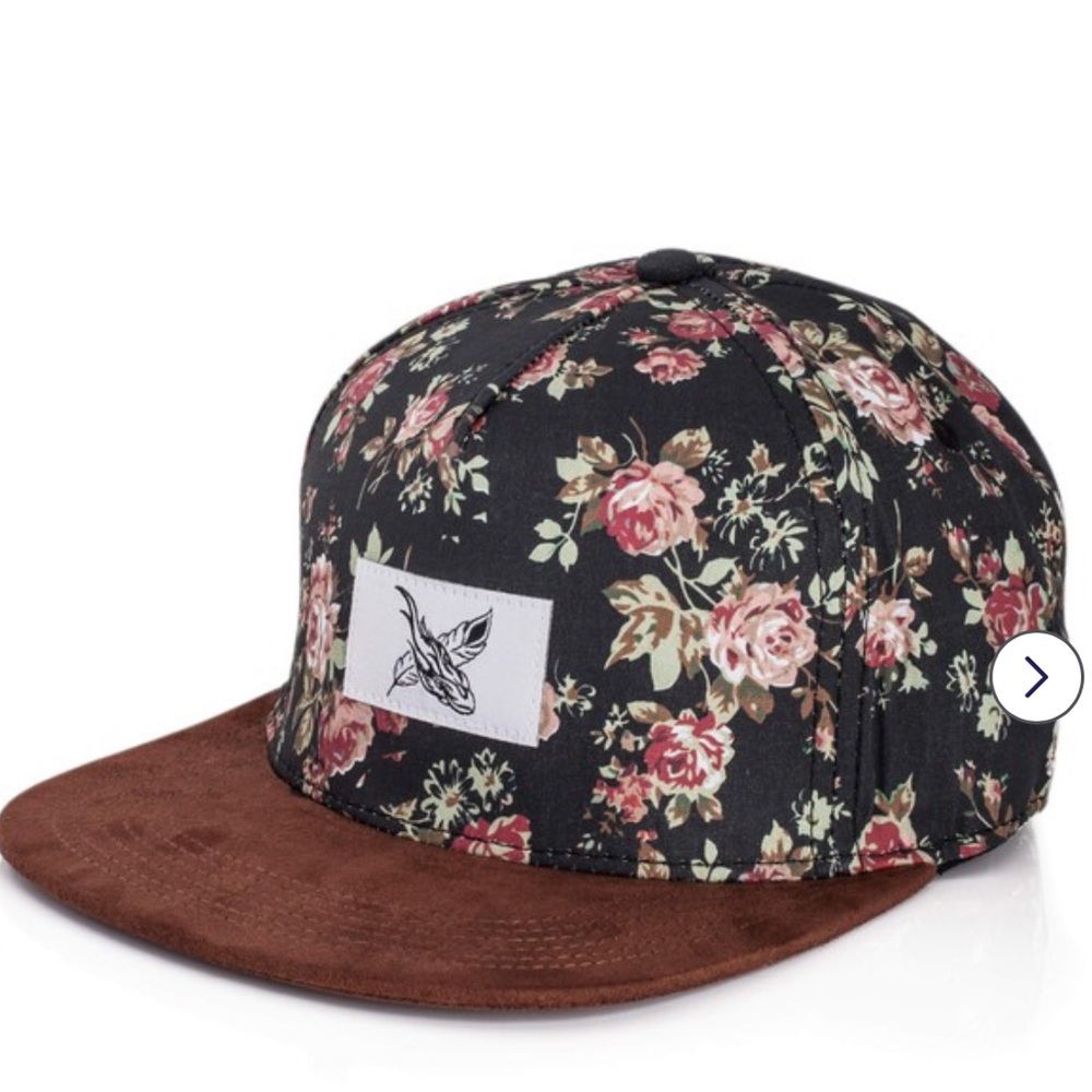 Blackskies‎ Black Beauty Vol II 5 Panel Cap Floral Suede One Size New With Tags
